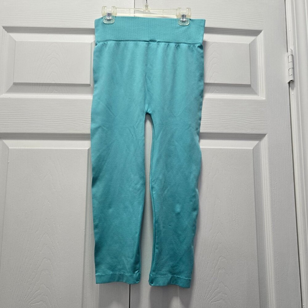 NWT Yelete Crop Leggings Mint One Size - Picture 2 of 3